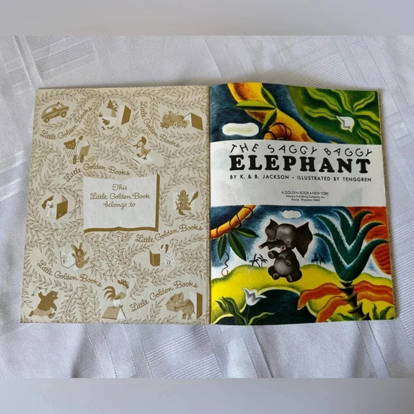 Vintage Little Golden Book The Saggy Baggy Elephant 1974 Collectible - Picture 2 of 6